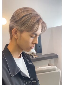 メンズバイココテラス 豊中(men's by cocoterace) ブリーチ/メンズカット/ハイトーン/ミルクティーベージュ