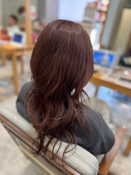 エヌアンドエー 草加店(N&A) 秋のうる艶ケアカラー×コテ巻き風パーマ Wカラー#1