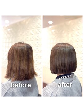 アウラ(aura) カット＋ハーバルカラー＋艶髪トリートメント