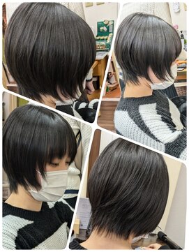クリア 美容室 クールショート☆ボブウルフが可愛い!