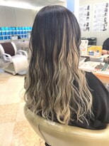 スーパーカット キタサンジュウニショップ(SUPER CUT KITA32SHOP)&nbsp;アンブレラカラー　ブリーチカラーブルーブラック　20代30代40代