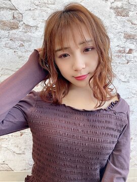 リープアルケー ヘアアンドヘッドスパ 錦糸町北口店(leap arche Hair&head spa) アンブレラカラー/こなれミディ/ウェーブパーマ/前髪/錦糸町