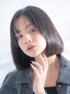 ラフィス ヘアー リュクス 門前仲町店(La fith hair luxe) 【La fith】暗髪カラー×ぱつっとボブ