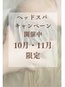 【10月・11月限定クーポン】45分ヘッドスパ＋頭浸浴