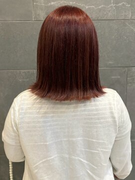 暖色カラー ブリーチなしカラー ヘッドスパ 艶髪 髪質改善 20代
