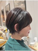 ショートカット20代30代40代前髪あり面長丸顔ショートボブ