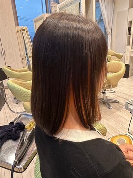 ビスイル 秋葉原店(Vis ill) 大人可愛いインナーカラーオレンジ