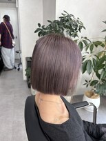 クム 横浜(qumu)&nbsp;切りっぱなしボブ × ラベンダーグレージュ【神永】