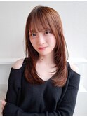 レイヤーカット*セミロングヘア*前髪カット*顔周り*髪質改善