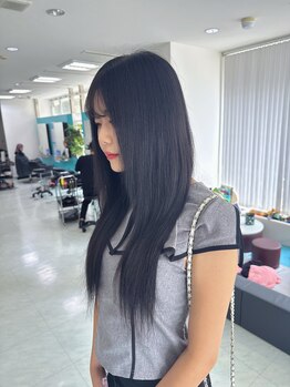 ヘアアンドメイク サファイア(Hair and Make SAPPHIRE)の写真/【静岡/東静岡】オススメの［エアーストレート］で抜群に指通りのいい髪へ♪不自然なストレートはサヨナラ!