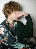 パーマ風ショートでナチュラルに♪