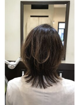 ヘアーメイク クェーサー(Hair make Quasar) 外国人風バレイヤージュ+ミディアムレイヤー