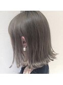 ブリーチ×シルバーベージュ×オリーブカラー