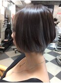 前下がりショートボブインナーシルバーヘアカラーTRICKstyle!