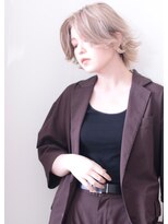 リメル 奥沢自由が丘店(Remel)&nbsp;20代30代40代外ハネハイトーンカラーショート/自由が丘