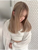 サイン 渋谷(SIGN)&nbsp;レイヤーカットインナーカラーイヤリングカラ一色落ち綺麗表参道