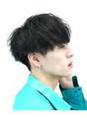 メンズマッシュパーマツイストスパイラル