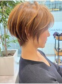 前下がりショート/前髪あり/斜めバング/30代/40代【橋本】