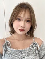 サンド ミュウ 横浜店(sand mieu) ボブディオリーブベージュ髪質改善縮毛矯正フェイスレイヤー