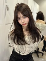 ロンドガーネット 池袋(Lond garnet)&nbsp;ミニウルフレイヤーカット顔周り前髪韓国ミディアムロング/池袋