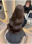 ココアブラウン×くびれヘア韓国レイヤー仙台/グレージュ]