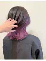 ヘアーアンドメイク シーク 吉祥寺(HAIR&MAKE SeeK)&nbsp;【seek吉祥寺】ブリーチあり『パープル』インナーカラー