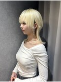 中性ウルフ　ハイトーン　ウルフカット　レイヤー