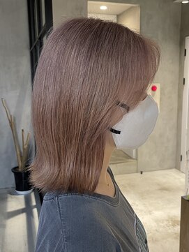 エリマ 調布(elima) レディース切りっぱなしボブダブルカラーピンクベージュカラー