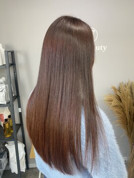 ヘアー アンド ビューティー ザ エフ 西尾店(Hair Beauty the F) 艶髪ロング#縮毛矯正#ピンクカラー#髪質改善#髪質改善カラー