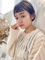 ディッセンバー 神宮前(December) 小顔マッシュショートグレージュカラー暗髪20代渋谷原宿神宮前