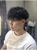 波巻きパーマ