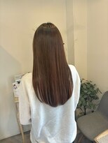 ロッカ(ROCCA) アプリコットオレンジシアーブラウンの艶感ロング