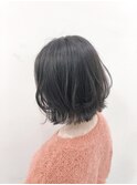 ぱつふわワンカールボブ