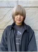 2セクションカラーのハイトーンマッシュウルフ
