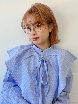 エマエコル(Emma ecole) Emma ecole オレンジブラウン×顔まわりレイヤーカット by 高橋