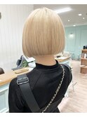 【morio坪井】ケアブリーチ ×ブロンドボブ