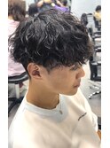 ツイストスパイラルパーママッシュパーマ束感ショート