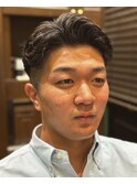 メンズ　七三分け　毛流れパーマ　大手町　東京　丸の内