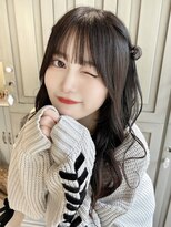 ミミバイカシュカシュ(mimi by cache cache)&nbsp;シースルーバングリボンハーフツインテール