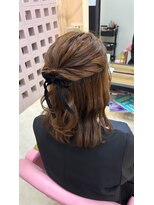 ミルクティー(Milk TEA) ハーフアップ♪