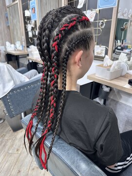 ファースト 祇園本店(first) 【ヘアセットサロンfirst】全頭コーンロウ♪