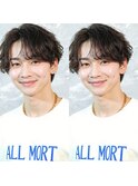 センターパート×ニュアンスウェーブ