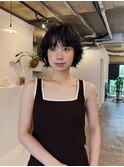 ショートボブ/ニュアンスパーマ/顔周りカット/20代30代