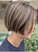 前髪無しショートボブ
