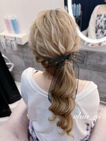ヘアセット クラン ソア 心斎橋店(hair set Clan soar)&nbsp;ふわふわサイドポニー【クランソア】ヘアメ/ヘアセット/心斎橋