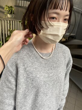 パープル(PURPLE) オン眉マッシュ☆