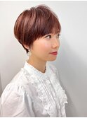 【長谷川】ベリーピンクマッシュショート