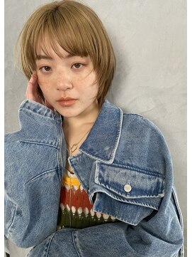 サンド クリア 横浜本店(sand clear) ぱつっとボブ/くびれヘア/韓国/メルティカラー[横浜駅/ショート]