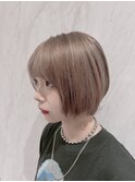 店長今里☆ボブをミルクティーベージュに☆