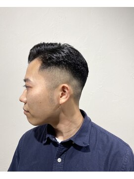 レンゲン(LENGEN) 束感刈り上げビジネス七三ツーブロックアップバング１１７８